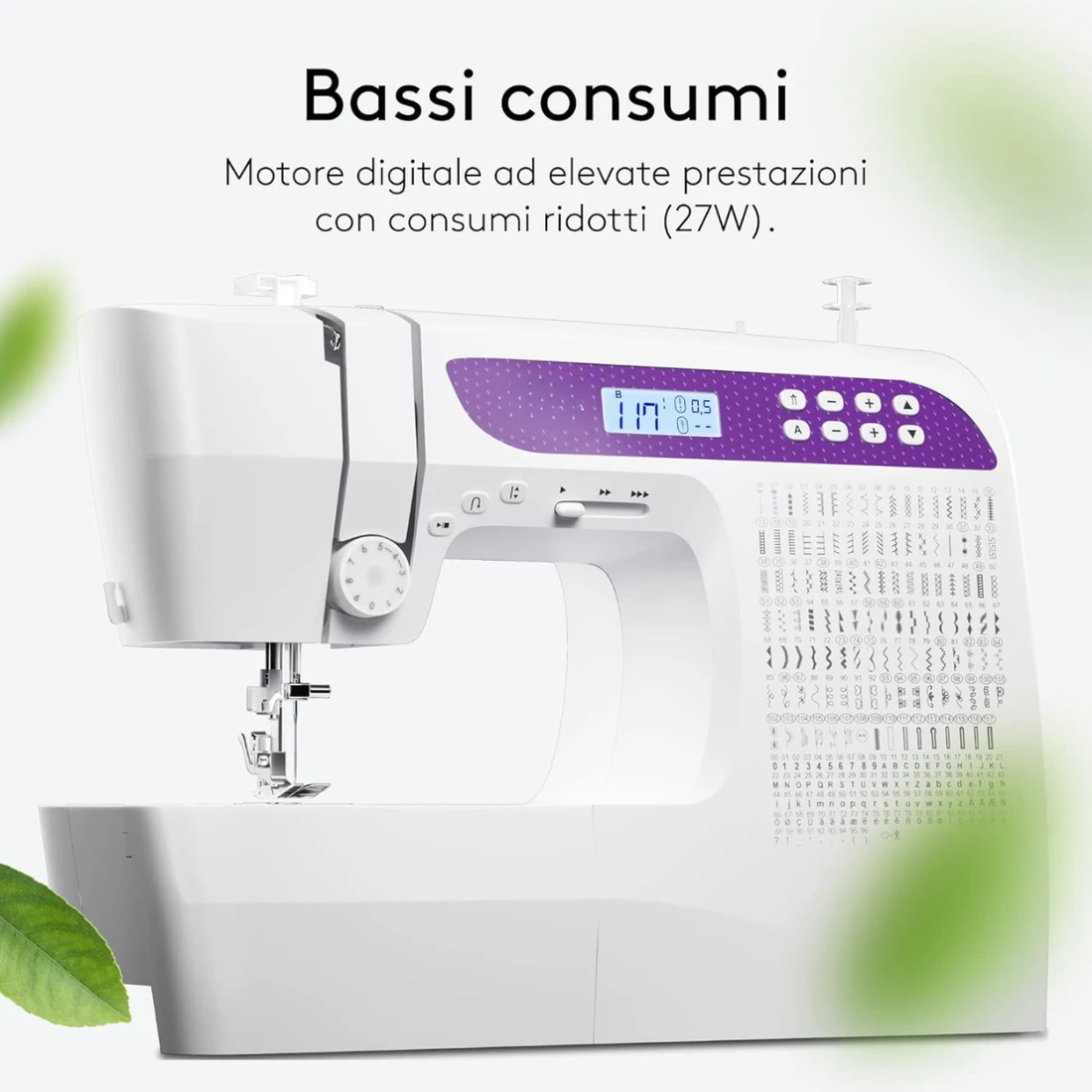 Macchina da Cucire Elettronica 215 Funzioni con Display LCD