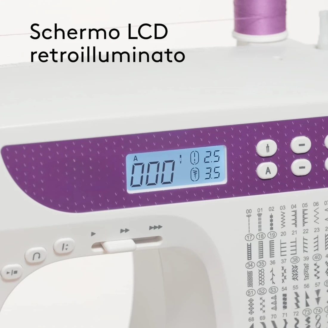 Macchina da Cucire Elettronica 215 Funzioni con Display LCD